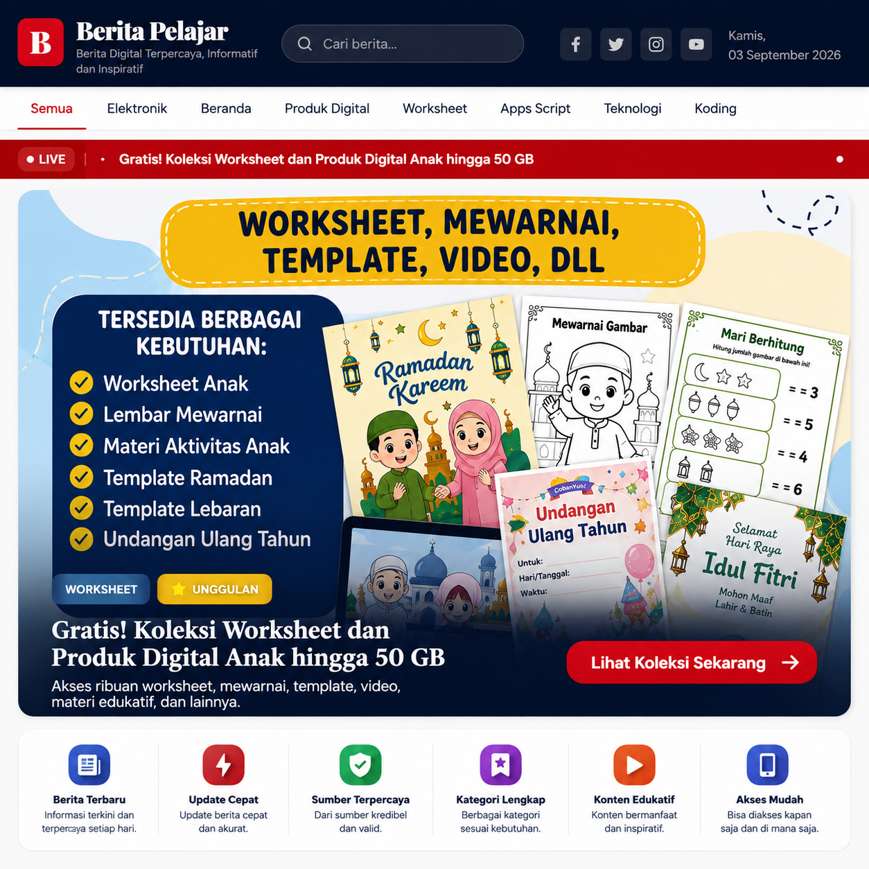 SOURCE CODE WEBSITE PORTAL BERITA